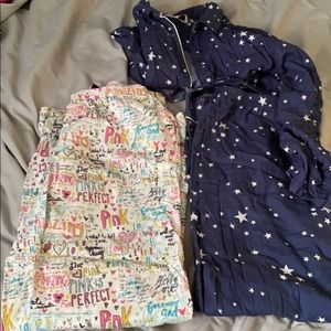 Pink and Victoria secret pajamas